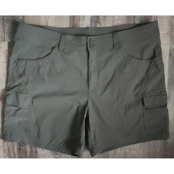 Eddie Bauer Pants - Eddie Bauer Summer Trail Shorts Womens 16 Green Cargo Hiking Outdoor Stretch